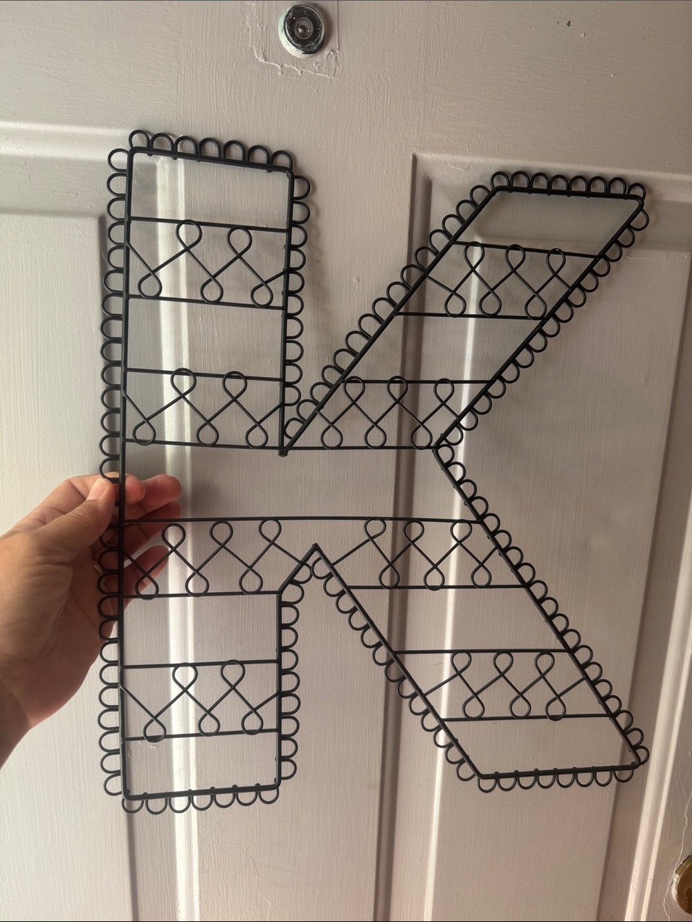 Black Decorative Wire Wall Letter K - Home Accents